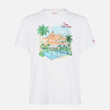 Man cotton t-shirt with Ibiza Padel Club embroidery