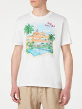 Baumwoll-T-Shirt für Herren mit Ibiza Padel Club-Stickerei