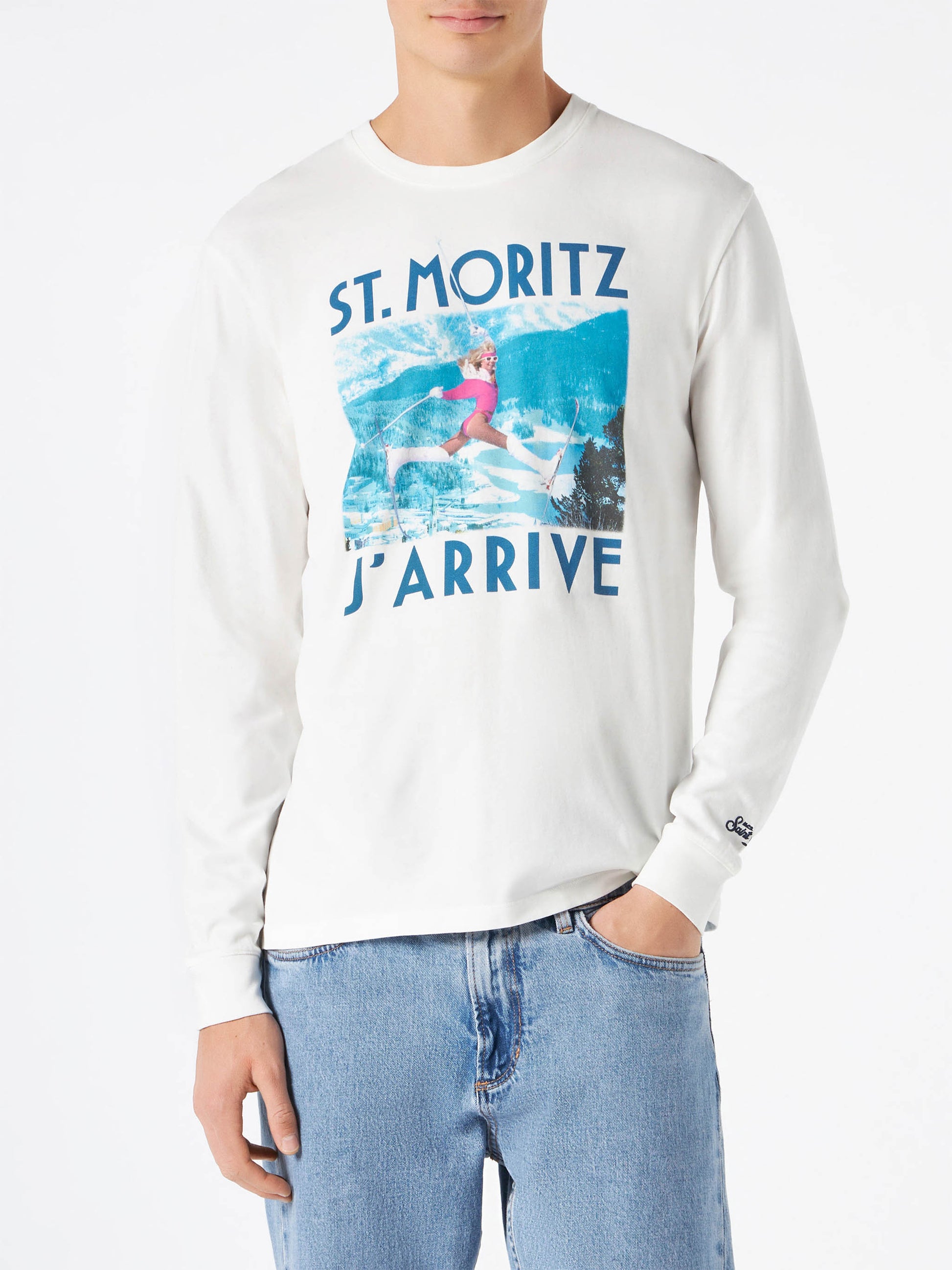 Man long sleeves t-shirt with print - MC2 Saint Barth