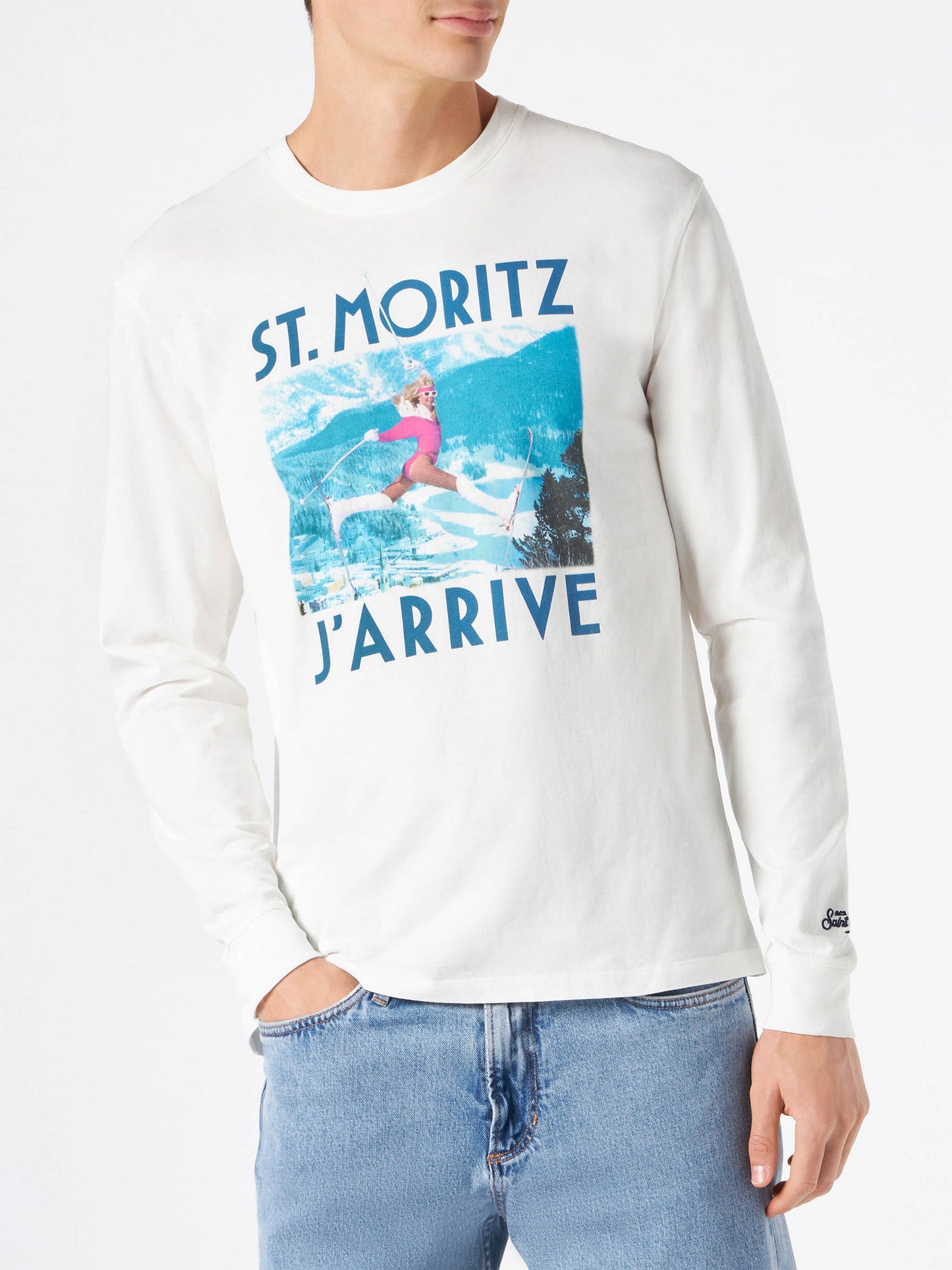 Man long sleeves t-shirt with print - MC2 Saint Barth