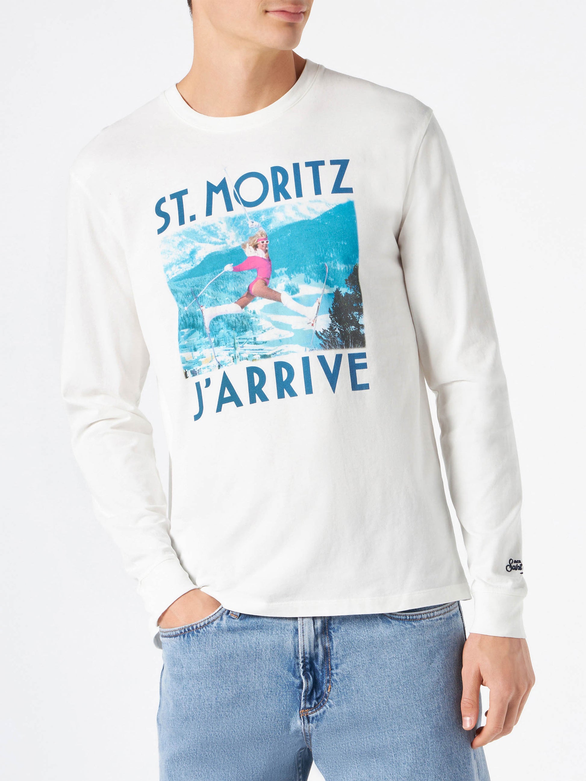 Man long sleeves t-shirt with print - MC2 Saint Barth