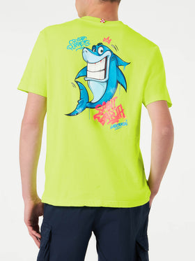 Man t-shirt with shark print | CRYPTO PUPPETS® SPECIAL EDITION - MC2 Saint Barth