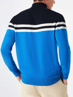 Turtleneck sweater in BLENDED CASHMERE with patch