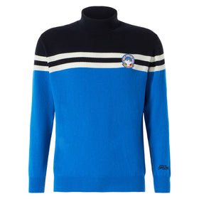 Turtleneck sweater in BLENDED CASHMERE with patch