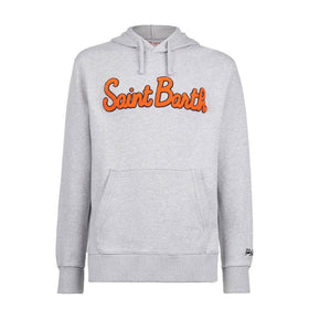 Man cotton hooded sweatshirt with patch - MC2 Saint Barth