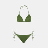 Damen-Triangel-Bikini in Militärgrün