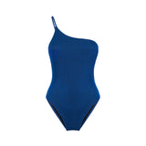 Costume intero monospalla bluette