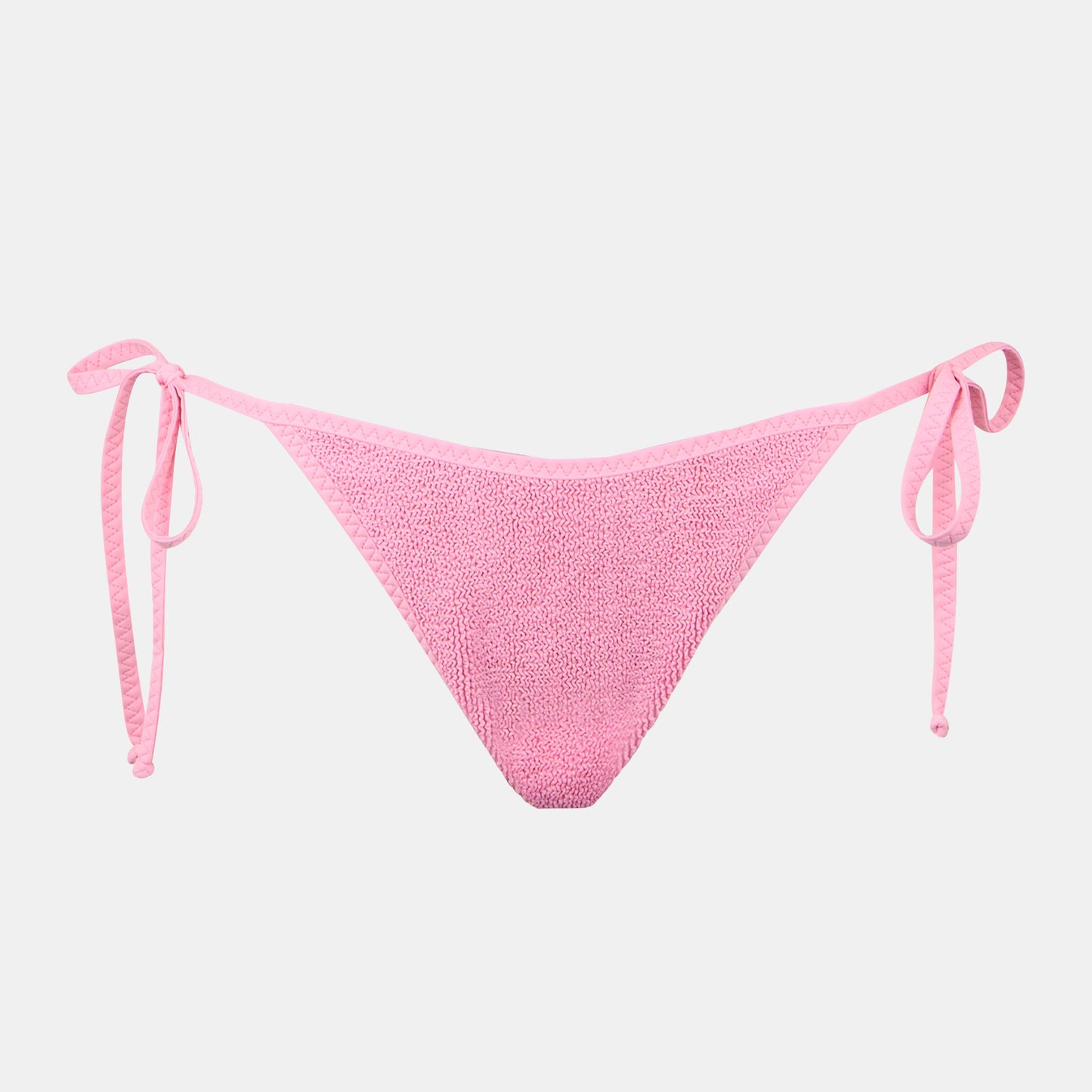 Woman crinkle pink swim briefs