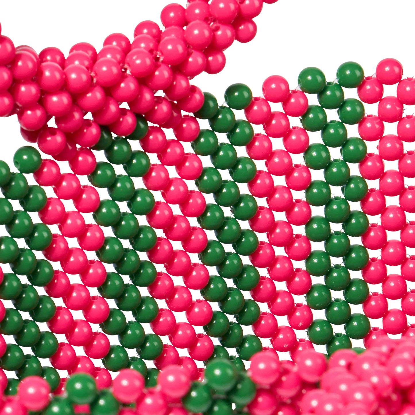 Beaded handbag with pink and green stripes - MC2 Saint Barth