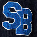 Blue knit bomber college style - MC2 Saint Barth