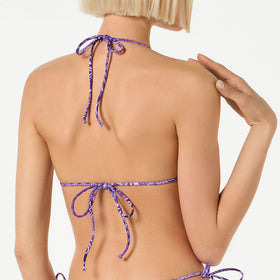 Woman bandeau top swimsuit with bandanna print - MC2 Saint Barth