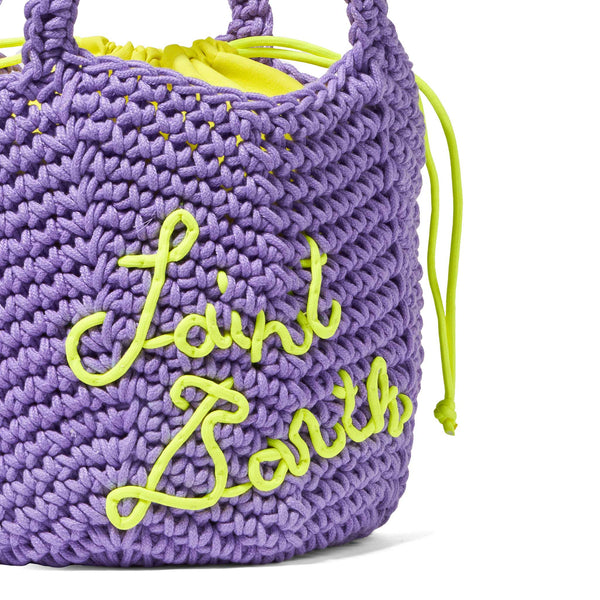 Rope violet crochet shoulder bag