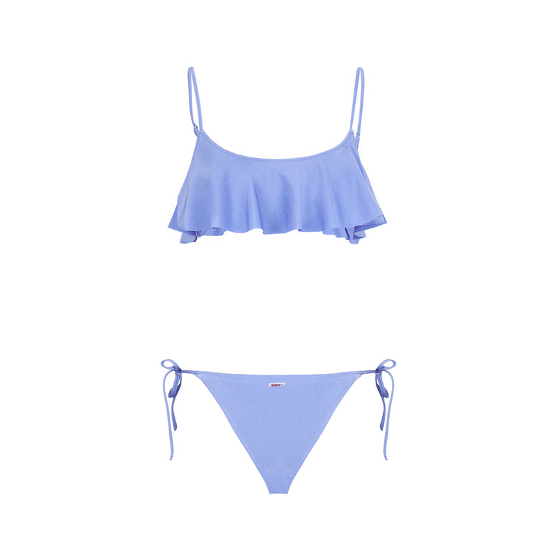 Woman lilac bralette bikini with volant