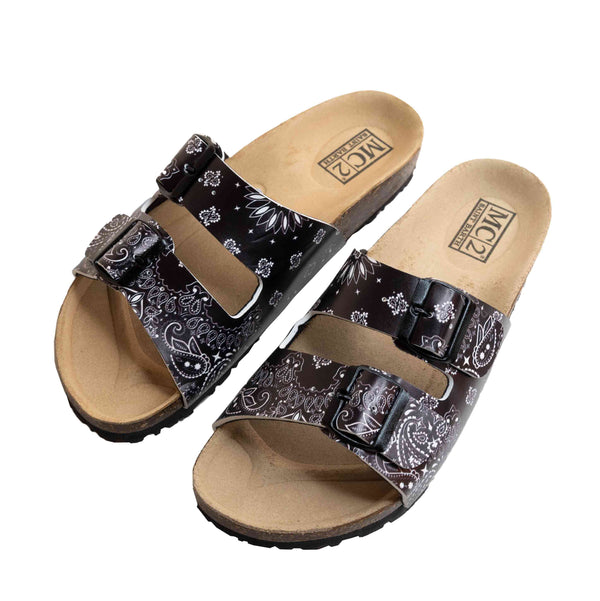 Woman black cork sandals