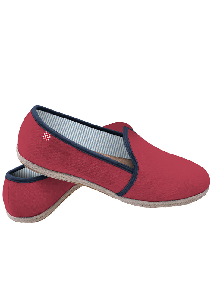 Rote und blaue marineblaue Canvas-Schuhe für Herren