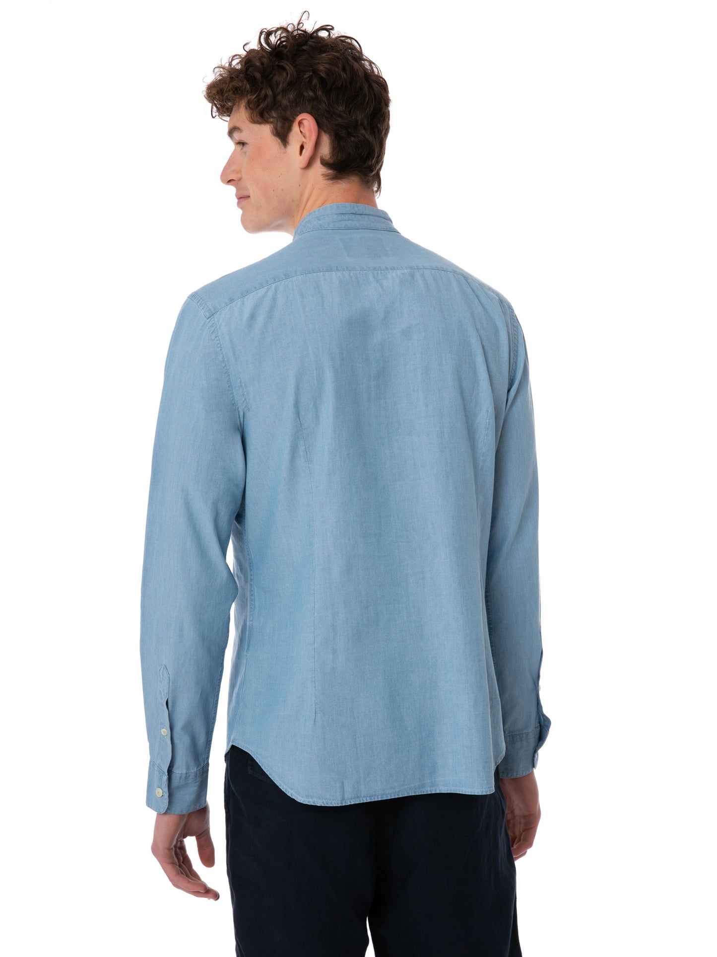 Man light blue denim linen shirt - MC2 Saint Barth