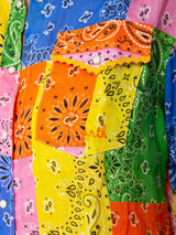 Mehrfarbiges Leinenhemd mit Bandana-Print