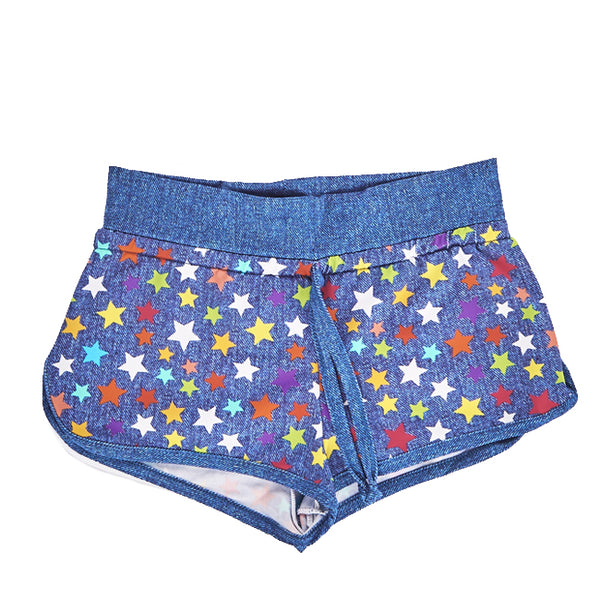 Shorts mit Regenbogensternen für Mädchen