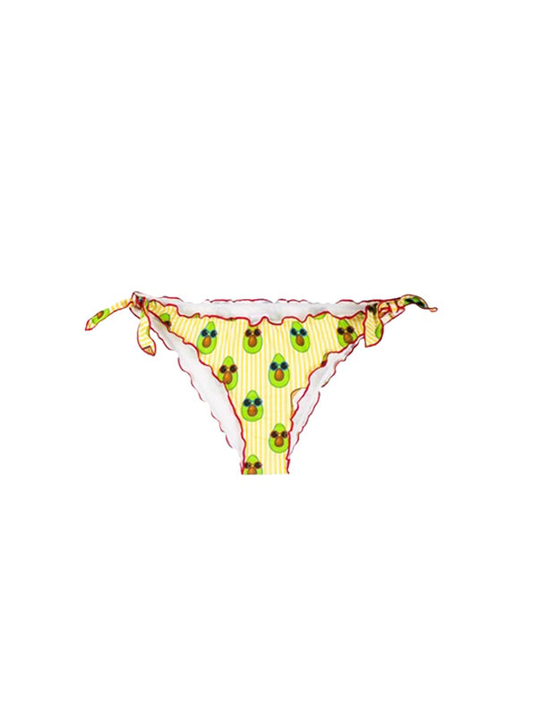 Avocado print swim briefs