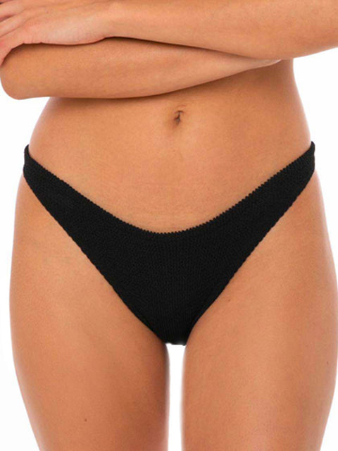 Woman black crinkle swim briefs - MC2 Saint Barth