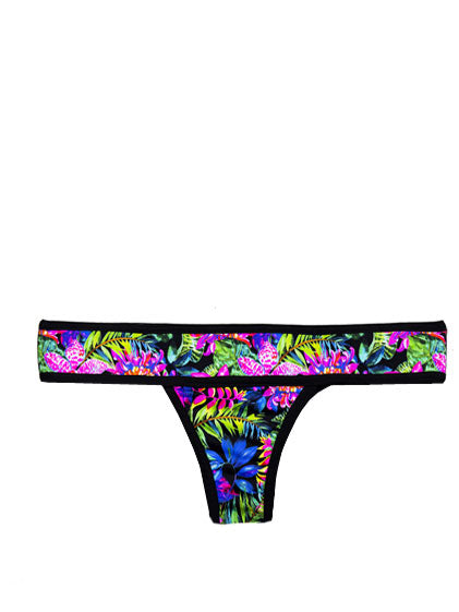 Flower swim briefs scuba fabric