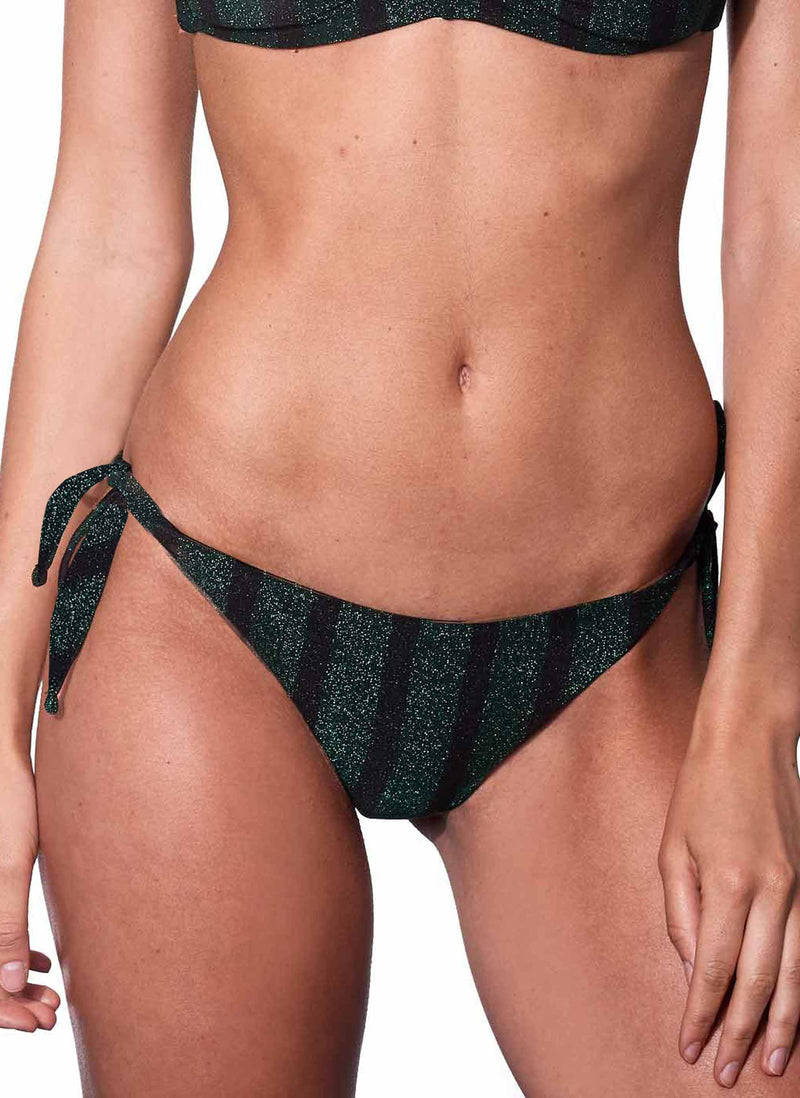 Lurex striped swim briefs