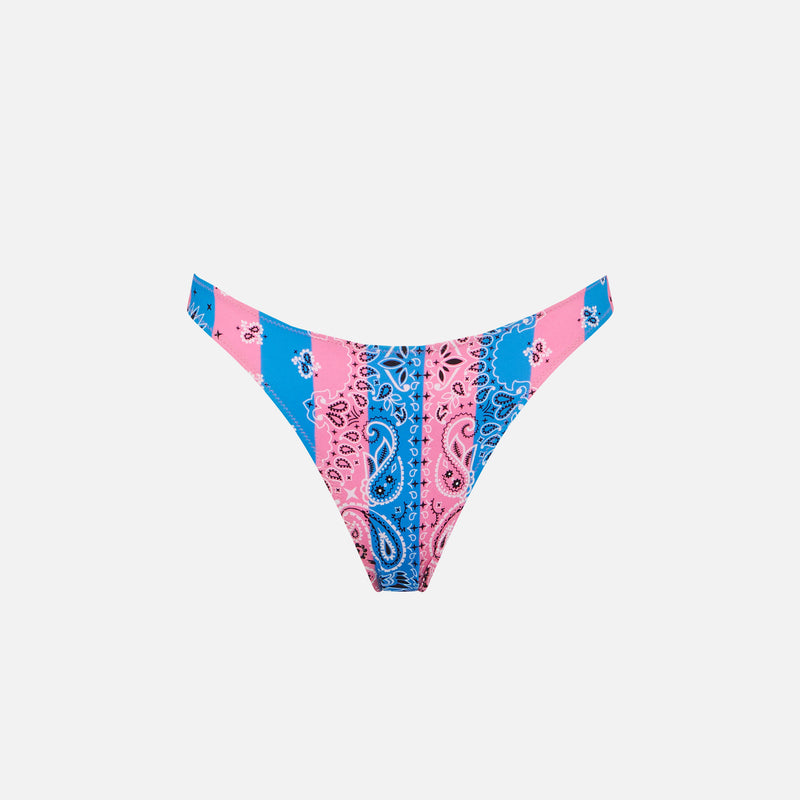 Slip da bagno da donna sgambato con stampa bandana