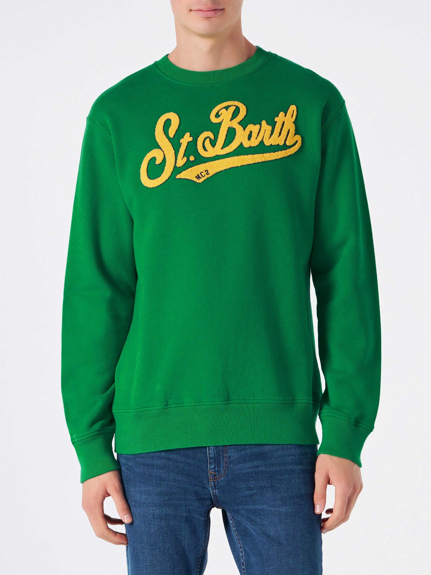 Man crewneck sweatshirt with terry logo - MC2 Saint Barth