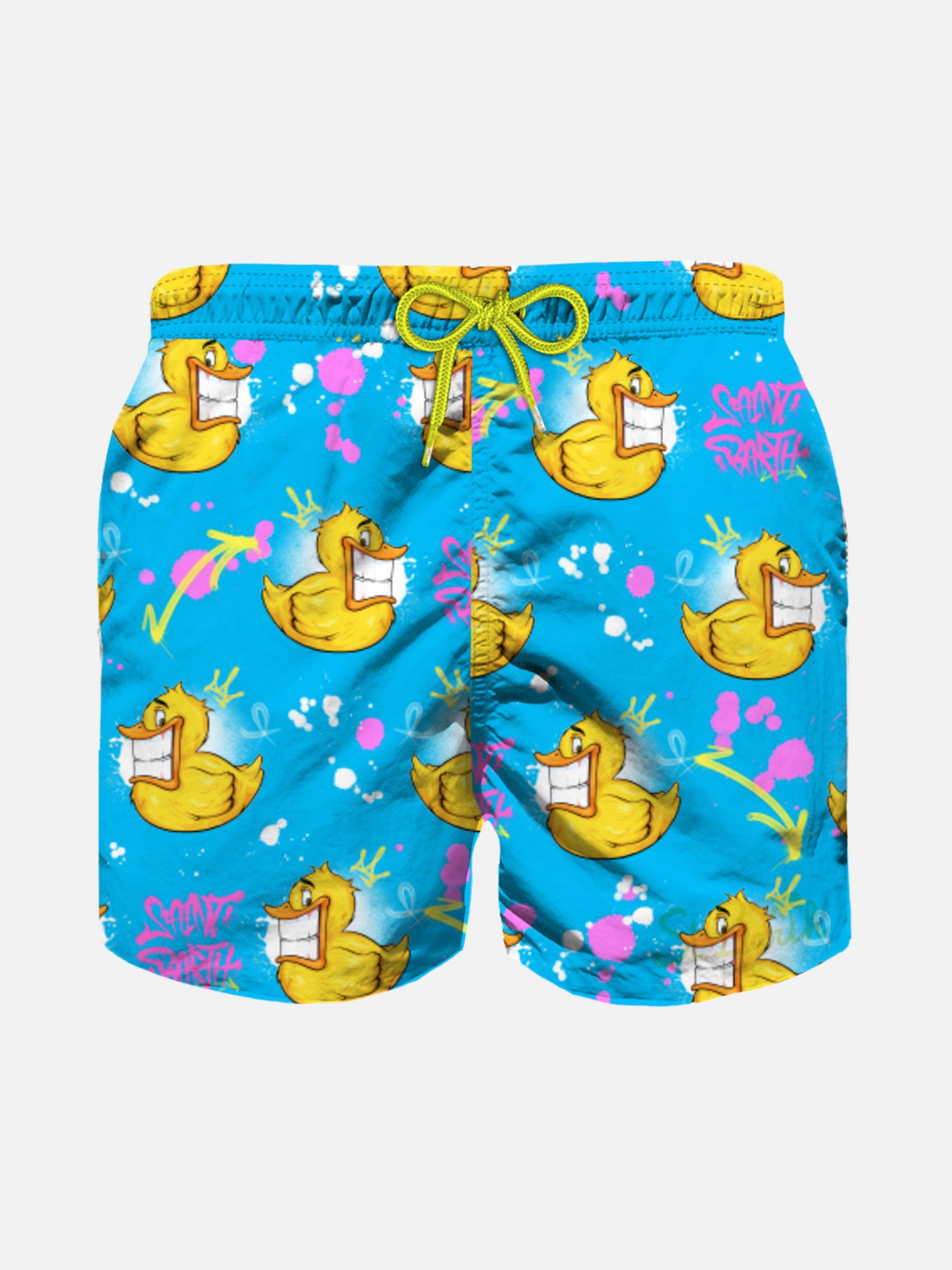 Boy swim shorts with Crypto duck print | CRYPTO PUPPETS® SPECIAL EDITION - MC2 Saint Barth