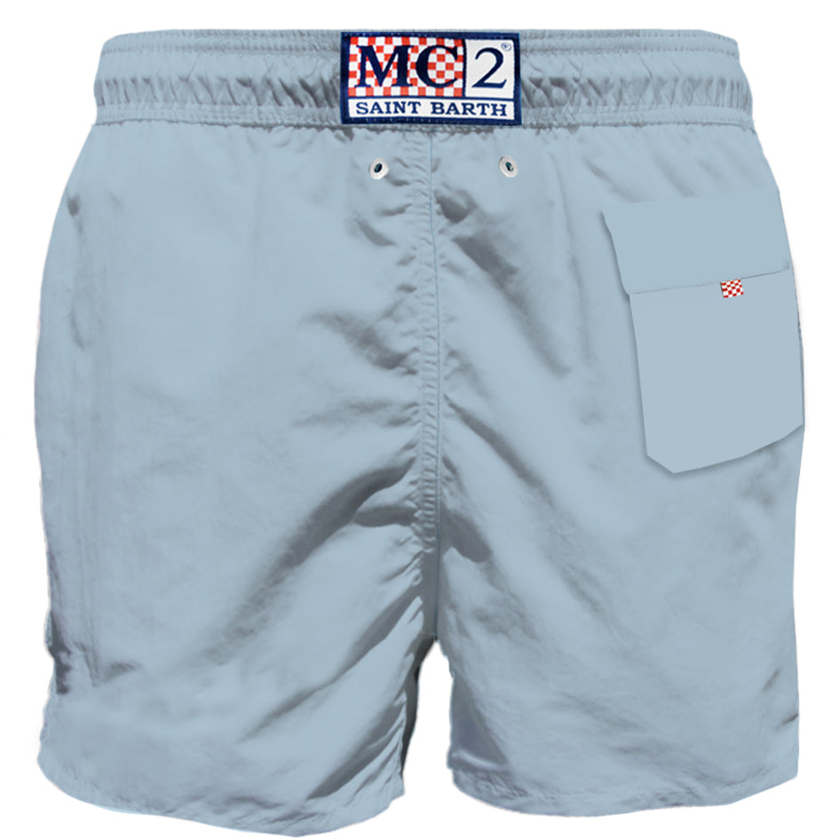 Light-blue man swim shorts with pocket - MC2 Saint Barth