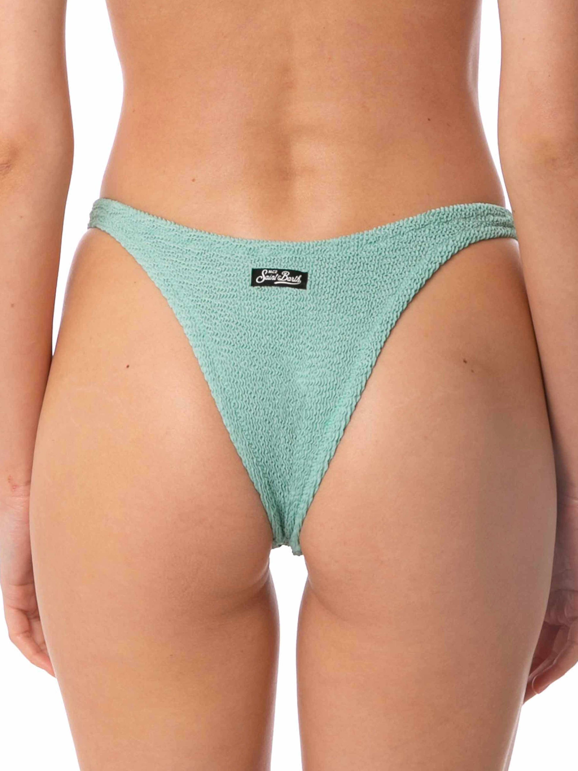 Woman sage crinkle swim briefs - MC2 Saint Barth