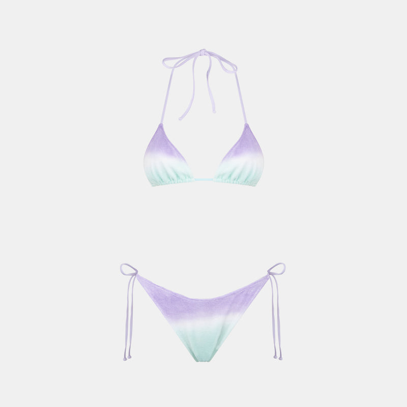 Woman terry triangle bikini