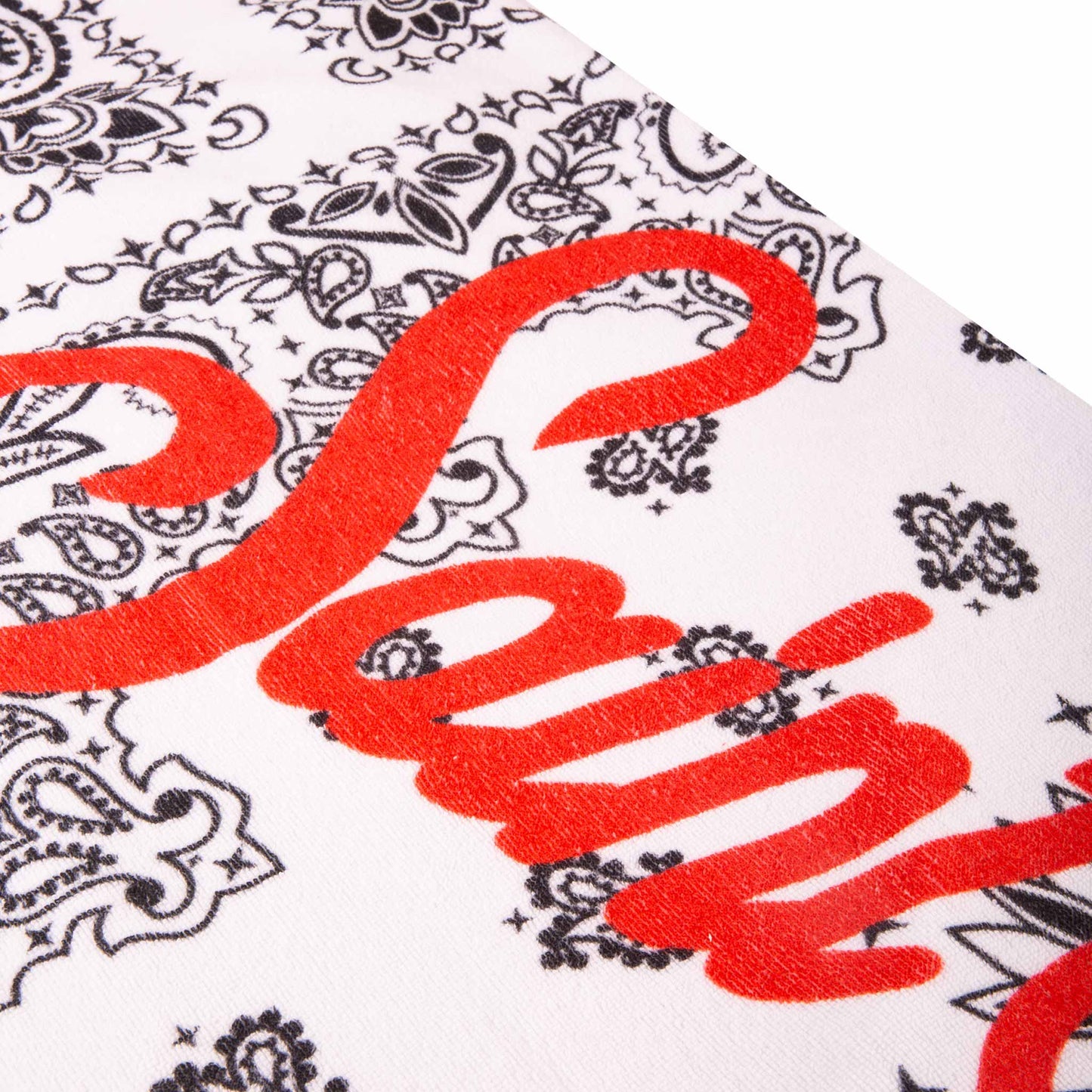 Soft terry beach towel with white bandanna print - MC2 Saint Barth