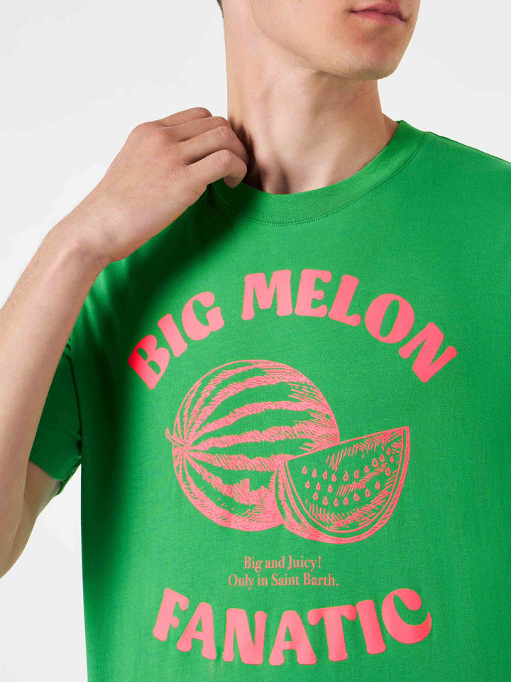 Man cotton t-shirt with Watermelon print - MC2 Saint Barth