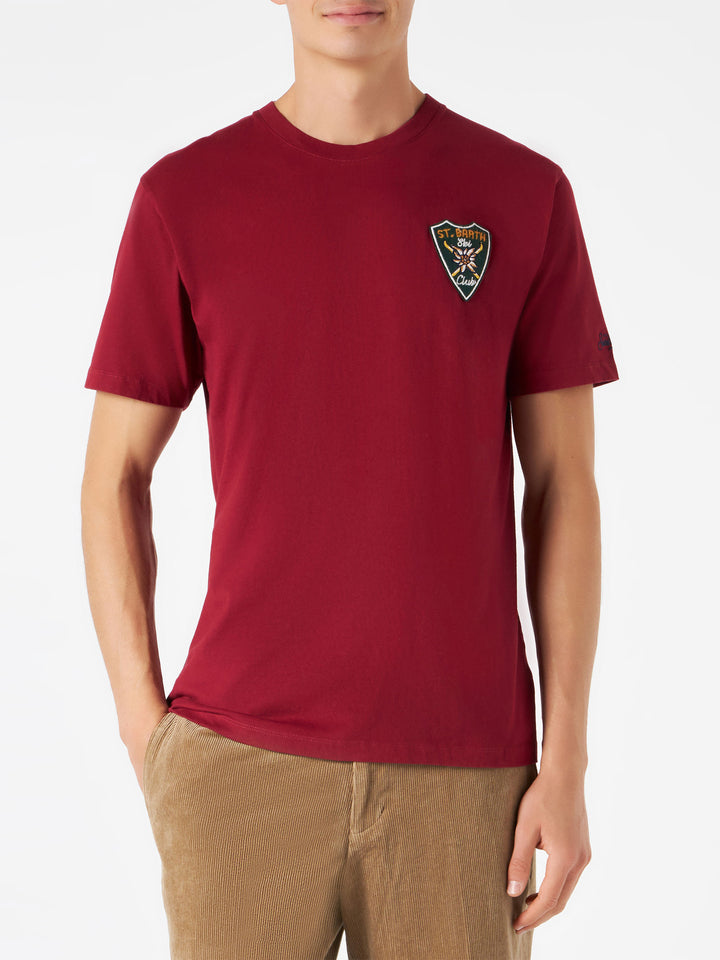 Man burgundy t-shirt with print - MC2 Saint Barth
