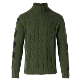 Man turtleneck braided sweater with Fuori pista jacquard - MC2 Saint Barth
