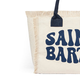 Sac à bandoulière Vanity en toile blanche avec logo Groovy bleu 