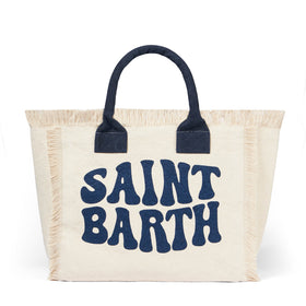 Sac à bandoulière Vanity en toile blanche avec logo Groovy bleu 