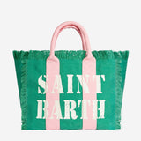 Vanity-Schultertasche aus Segeltuch mit Saint Barth-Logo