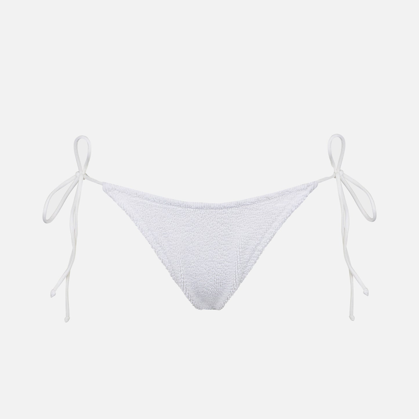Woman white crinkle swim briefs with side laces - MC2 Saint Barth