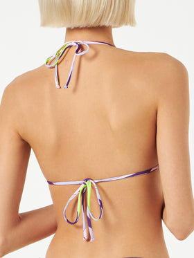 Damen-Triangel-Top mit Wellenmuster