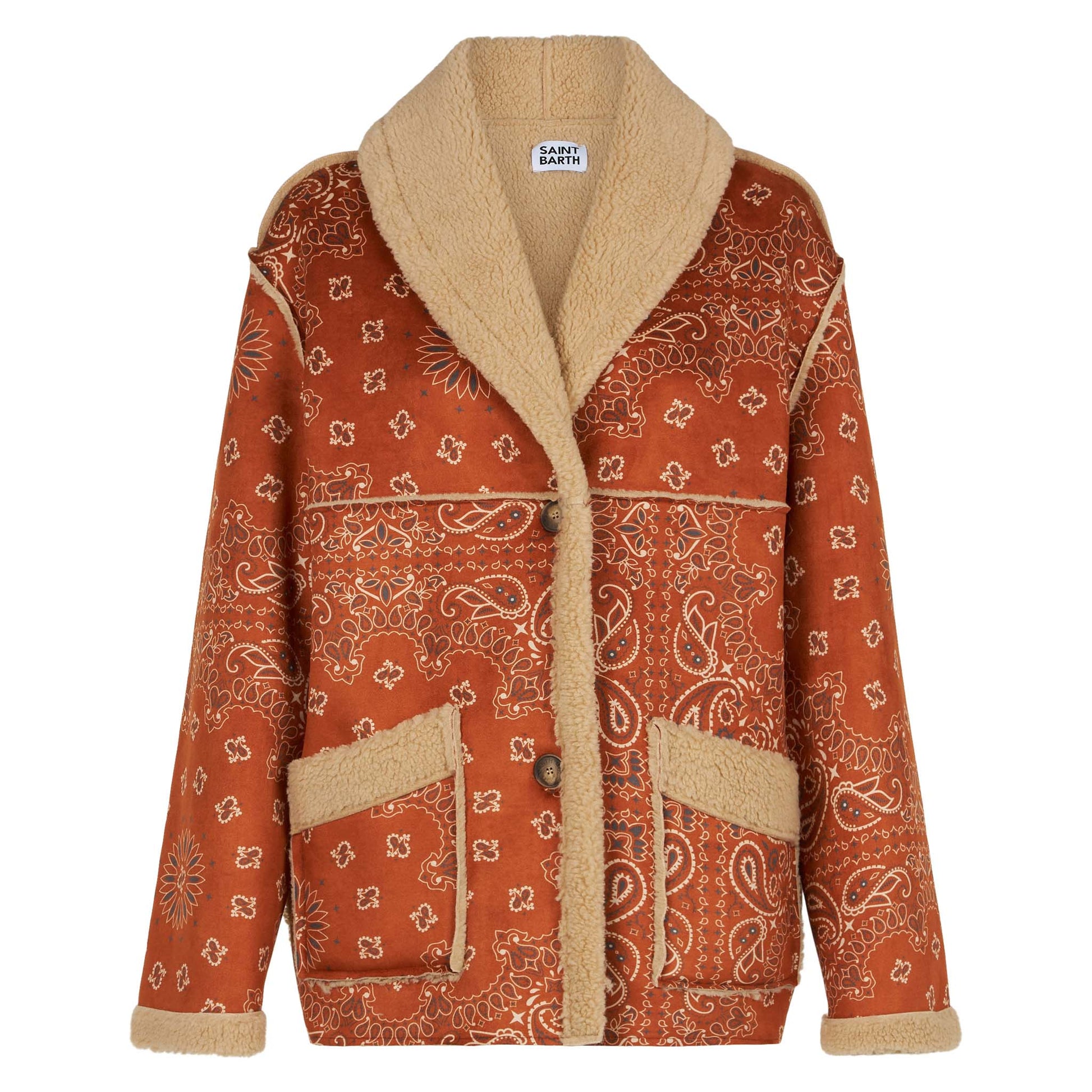 Woman reversible shearling jacket - MC2 Saint Barth