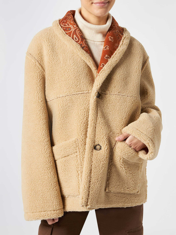 Woman reversible shearling jacket - MC2 Saint Barth
