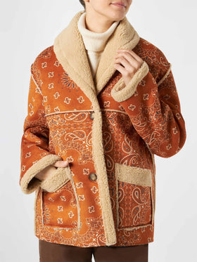 Woman reversible shearling jacket - MC2 Saint Barth