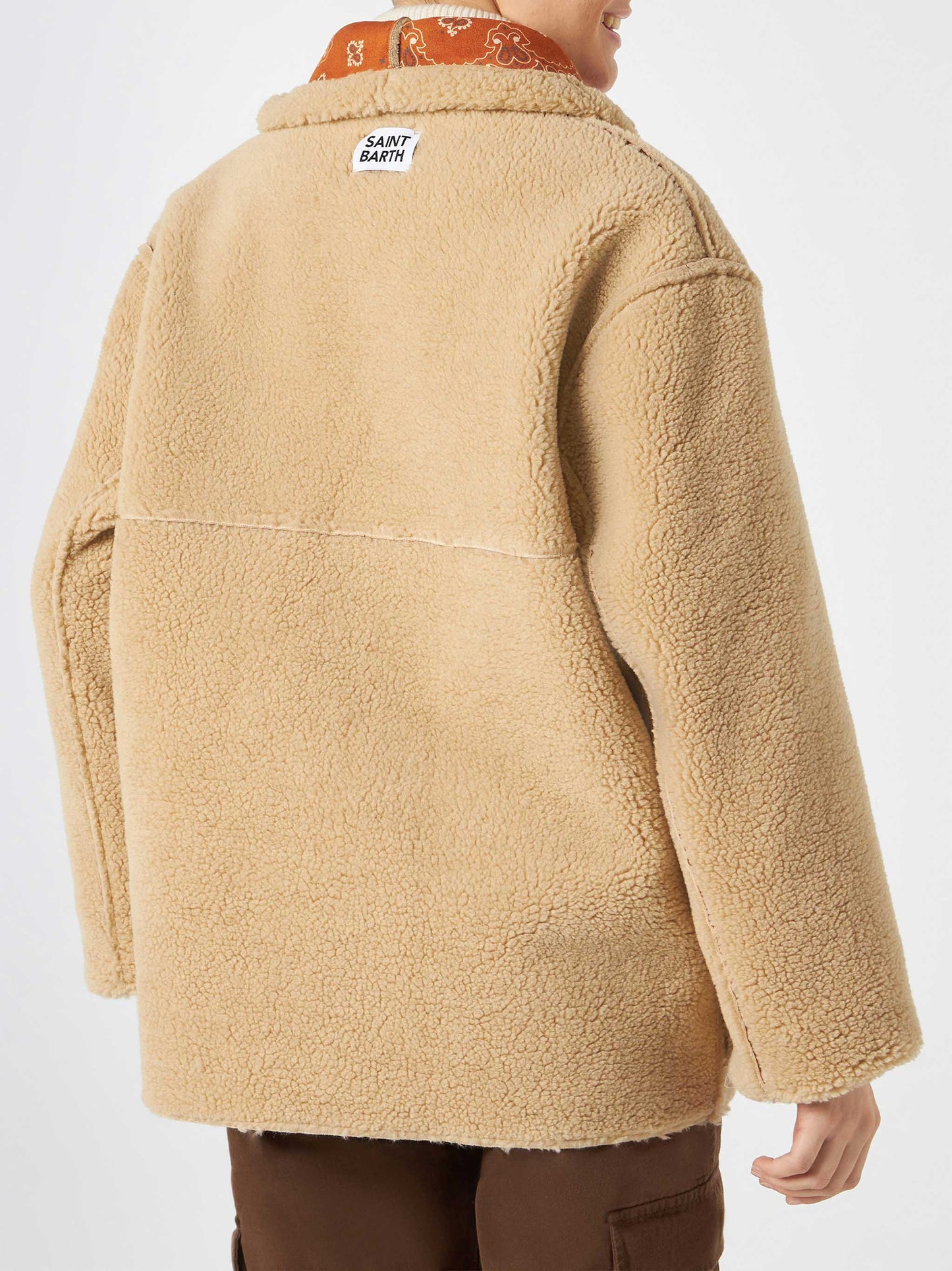 Woman reversible shearling jacket - MC2 Saint Barth