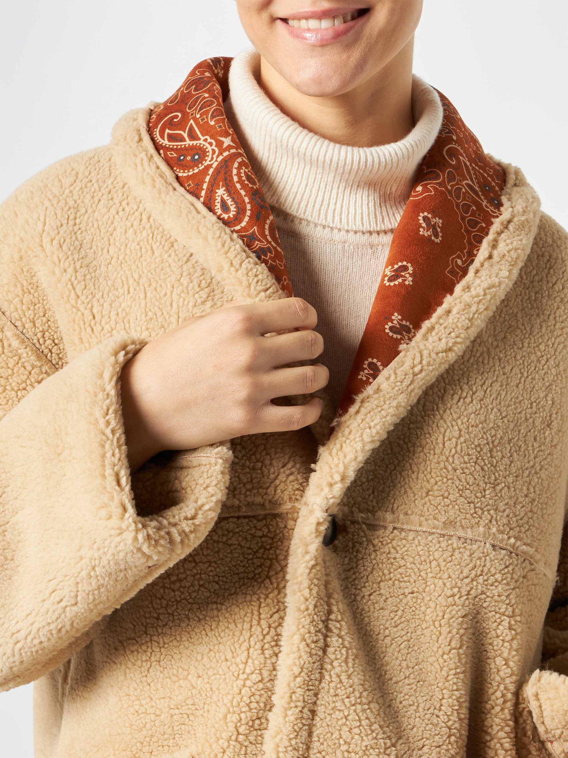 Woman reversible shearling jacket - MC2 Saint Barth