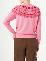 Woman sweater with Santa Claus embroidery