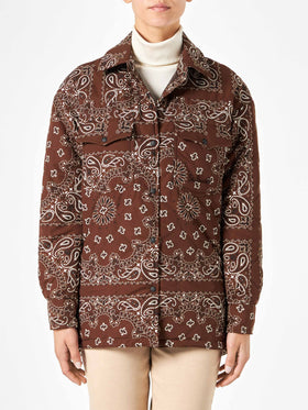 Woman jacket with bandanna print - MC2 Saint Barth