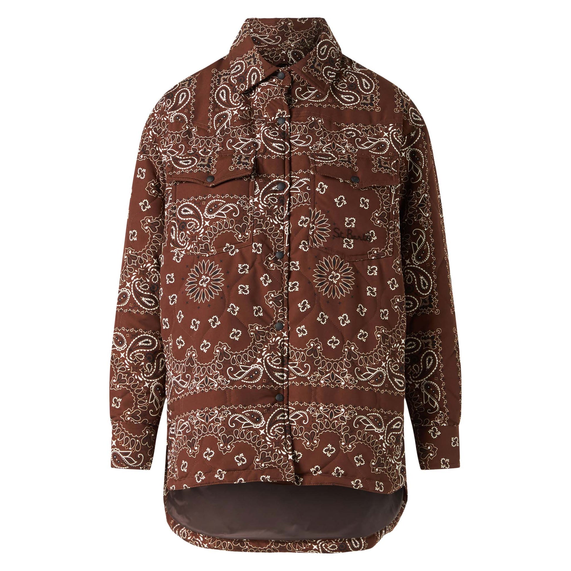 Woman jacket with bandanna print - MC2 Saint Barth