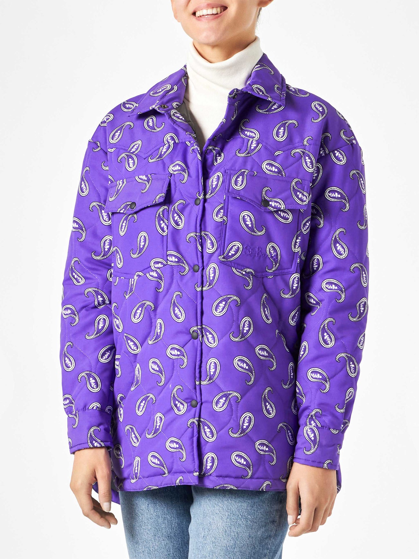 Woman jacket with paisley print - MC2 Saint Barth